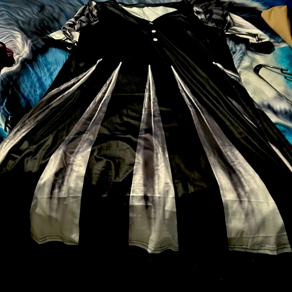 Elegant Black and White Dress